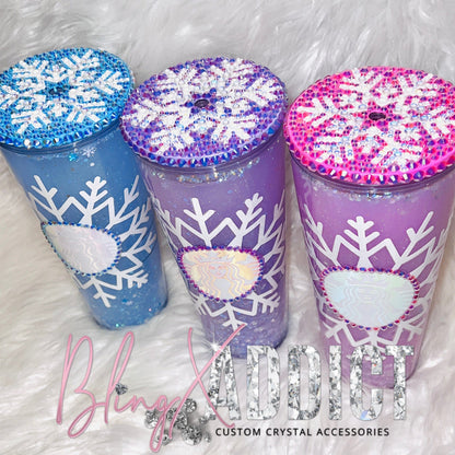 Let It Snow 24oz Venti Starbucks Glitter Globe Bling Cup by BlingxAddict | BlingxAddict