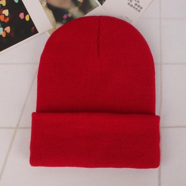 'Lit Vibes' Beanie Rosey Red Accessories by Bling Addict | BlingxAddict