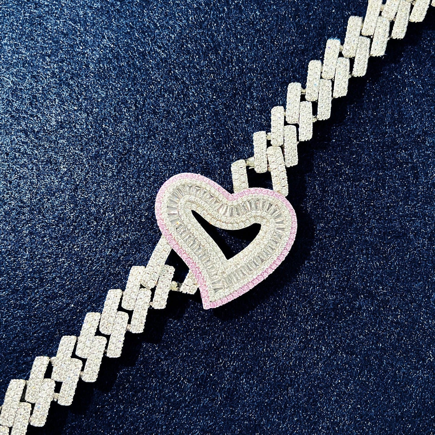 'My Love Is Deep' CZ Heart Bracelet by BlingxAddict | BlingxAddict