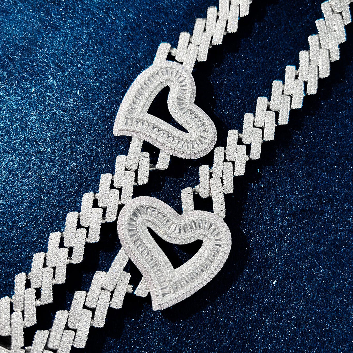 'My Love Is Deep' CZ Iced Cuban Heart Necklace by BlingxAddict | BlingxAddict