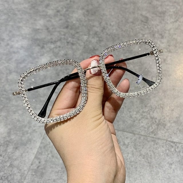 'Nerdz' Clear Lens Square Oversized Fashion Glasses White OTHER Sunglasses by Bling Addict | BlingxAddict