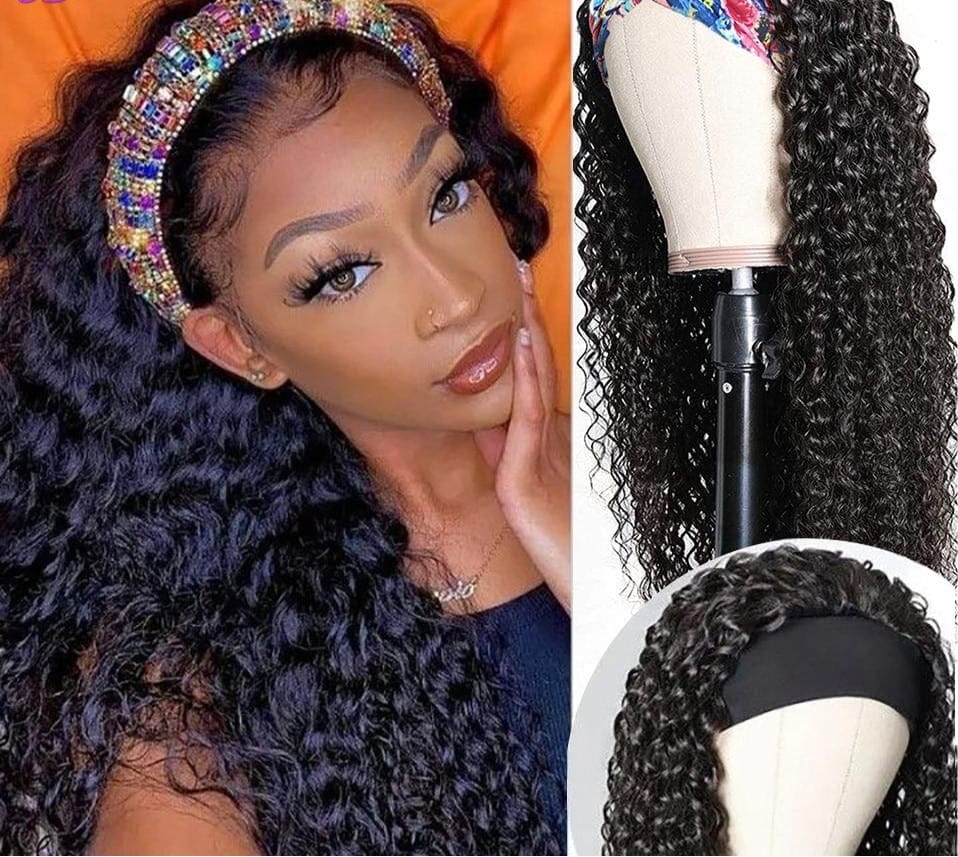 ‘Oops My Bad’ Brazilian Curly Hair Headband Wig Hair Extensions by Bling Addict | BlingxAddict
