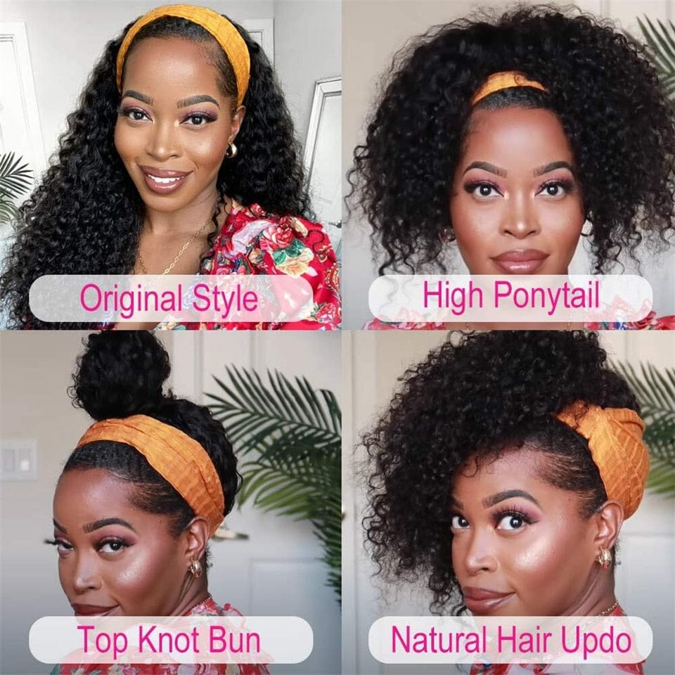 ‘Oops My Bad’ Brazilian Curly Hair Headband Wig Hair Extensions by Bling Addict | BlingxAddict