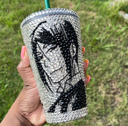 Personalized Custom Crystal Bling Cup 16 oz No Anime Character Theme by Bling Addict | BlingxAddict