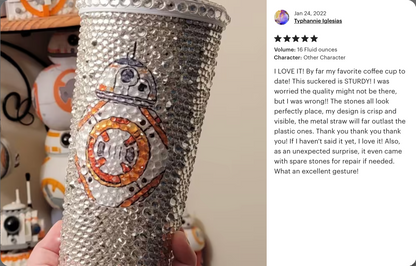 Personalized Custom Crystal Bling Cup 16 oz No Other Theme (Describe in Detail) by Bling Addict | BlingxAddict