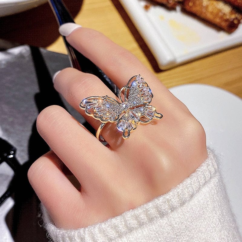 ‘Pretty Wingz’ Resizable Ring Rings by Bling Addict | BlingxAddict