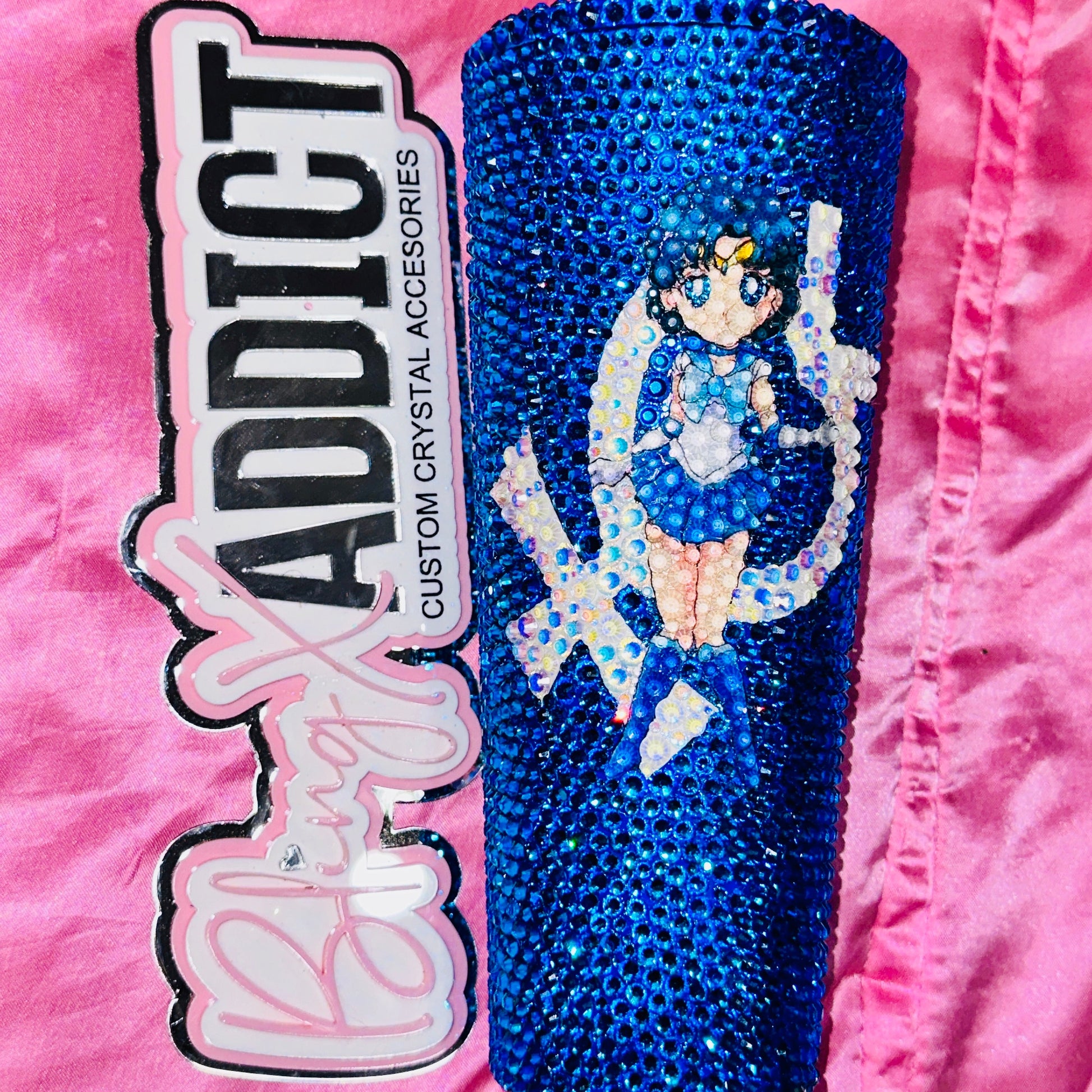Sailor Mercury Chibi Bling Starbucks Tumbler Tumblers by Bling Addict | BlingxAddict