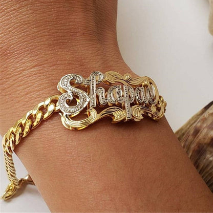 'She Fancy' Custom Name Bracelet Bracelets by Bling Addict | BlingxAddict