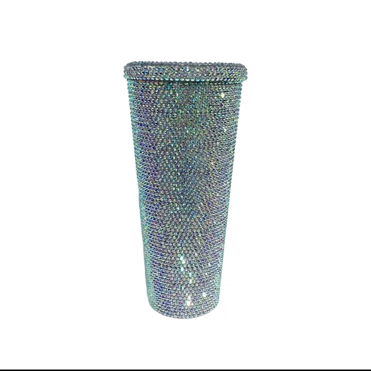 Solid Color Crystal Icy Tumbler Cup 16oz Crystal Clear AB (Rainbow) Tumblers by Bling Addict | BlingxAddict