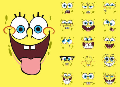 SpongeBob Themed Crystal Tumbler 16oz SpongeBob Face Tumbler (All Yellow) No Tumblers by Bling Addict | BlingxAddict