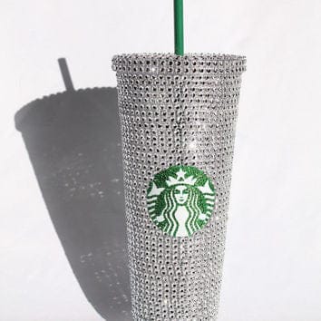 Starbucks Crystal Bling Cold Drink Tumbler Cup Tumblers by bling addict | BlingxAddict