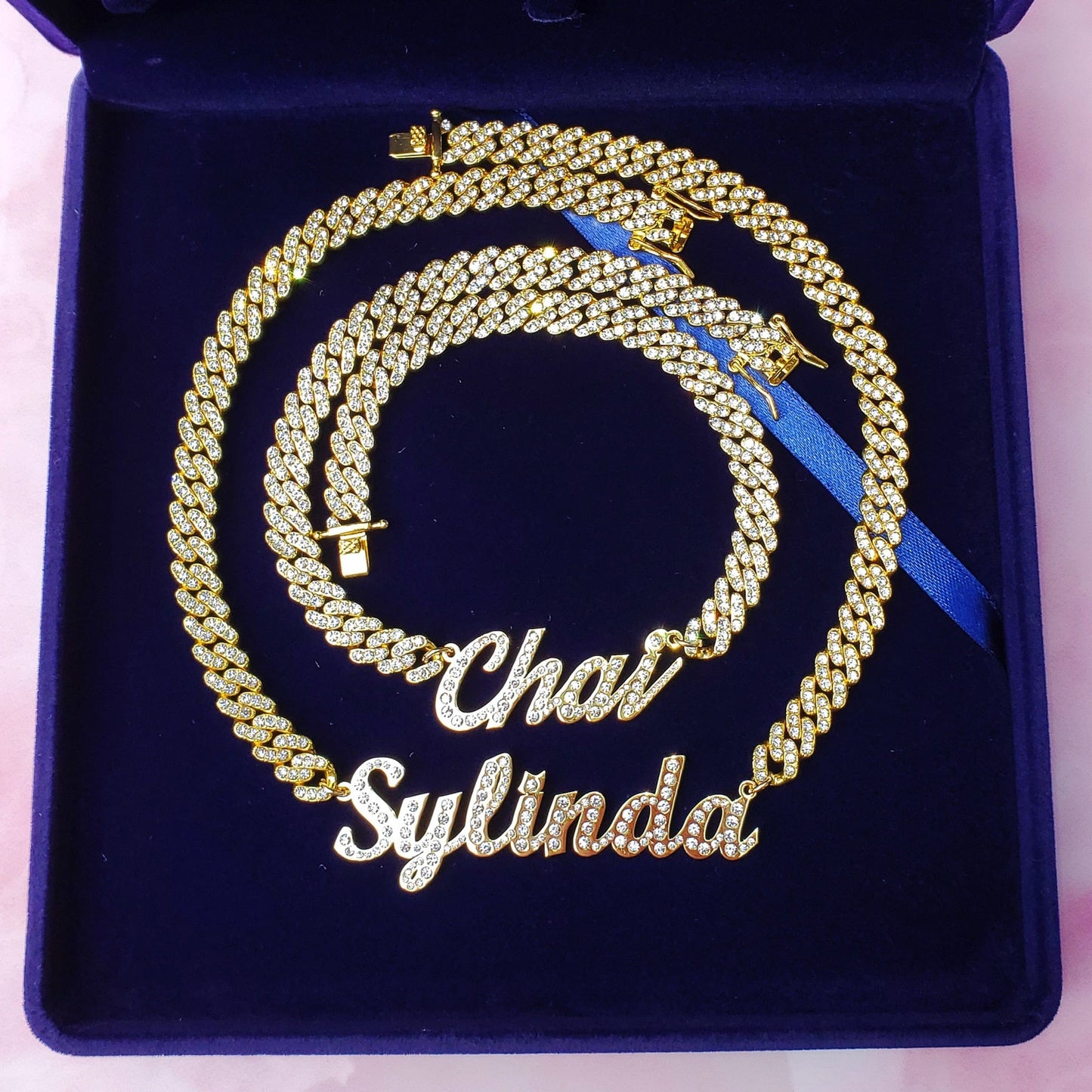 'Such A Show Off' Personalized Cursive Name Choker 22INCH GOLD Necklaces by BlingxAddict | BlingxAddict