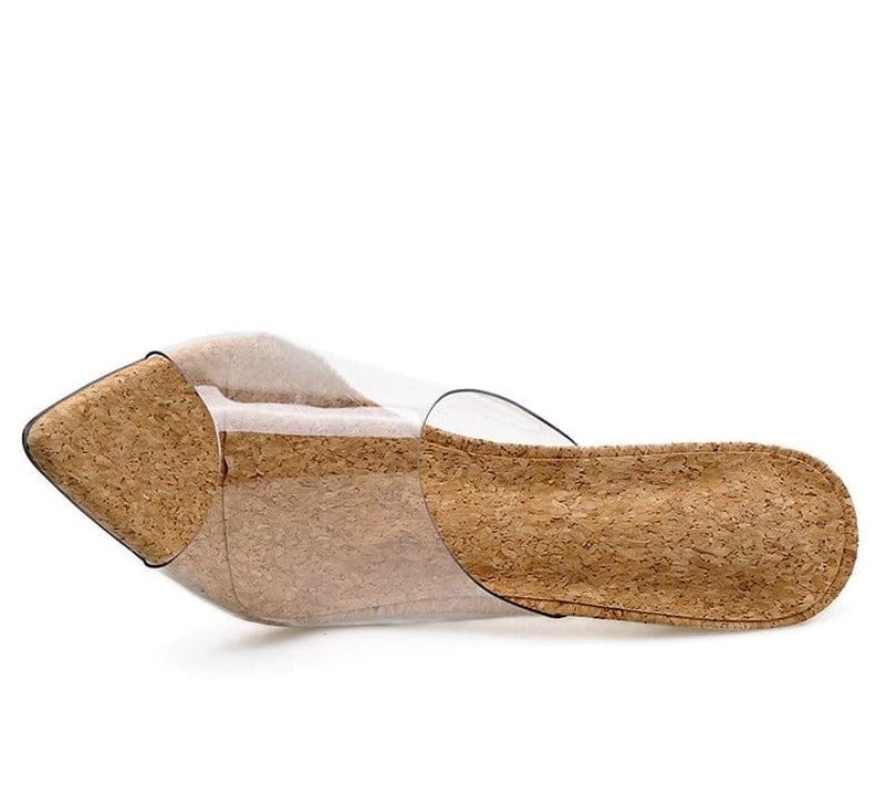 'Summertime Love' Cork Sandals Apricot High Heels by Bling Addict | BlingxAddict