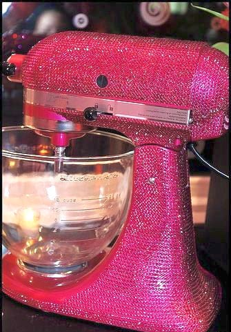 Swarovski Crystal Bling KitchenAid® Artisan® 5 qt. Tilt-Head Stand Mixer Rose (Fuchsia Pink) No Kitchenaid mixer by BlingxAddict | BlingxAddict