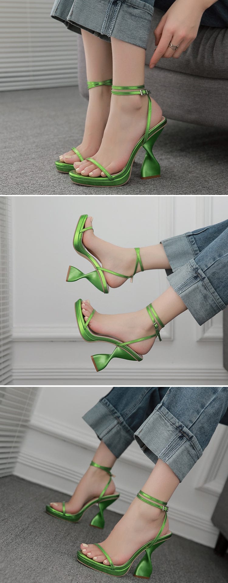 'Twisted Lover' Strappy Chunky Platform Sandals by BlingxAddict | BlingxAddict