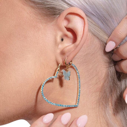 'Unconditional' Heart Hoop Earrings Earrings by Bling Addict | BlingxAddict