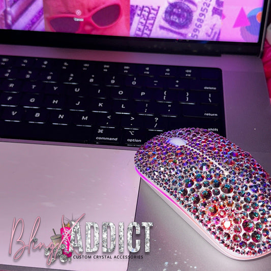 Wireless Color Changing Mouse w/Genuine Swarovski Crystals by BlingxAddict | BlingxAddict