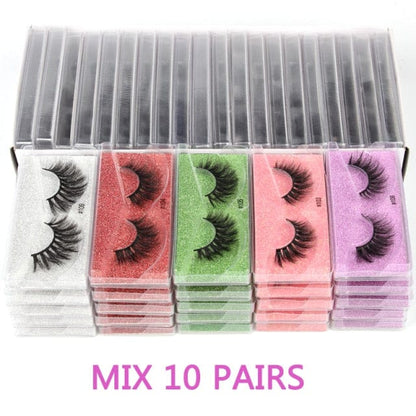 Wispy Mink Eyelashes (10/30/50/100pcs) Mix 10 pairs False Eyelash Accessories by Bling Addict | BlingxAddict