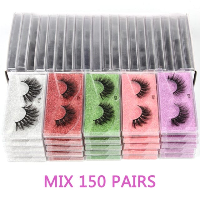 Wispy Mink Eyelashes (10/30/50/100pcs) Mix 150 pairs False Eyelash Accessories by Bling Addict | BlingxAddict