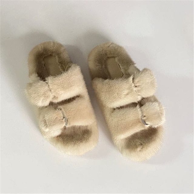 'Yeah, Its Real' Fur Women's Slippers 1 11 Shoes by Bling Addict | BlingxAddict