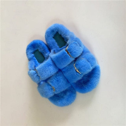'Yeah, Its Real' Fur Women's Slippers 15 11 Shoes by Bling Addict | BlingxAddict