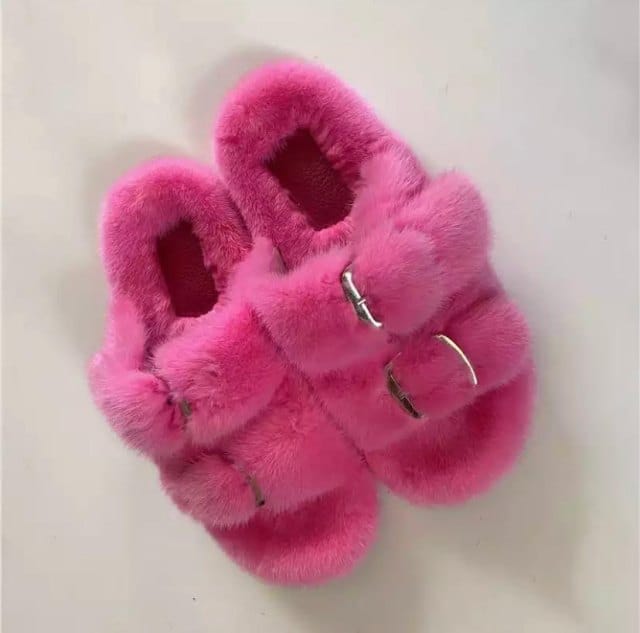 'Yeah, Its Real' Fur Women's Slippers 30 2 12 Shoes by Bling Addict | BlingxAddict