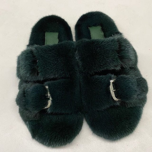 'Yeah, Its Real' Fur Women's Slippers Shoes by Bling Addict | BlingxAddict