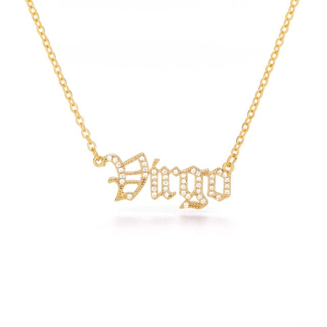 Zodiac Love Crystal Necklace Virgo Rose Gold Color Necklaces by Bling Addict | BlingxAddict
